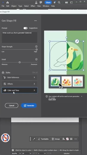 Generative Shape Fill (beta) in Adobe Illustrator || illustrator tutorial 2026