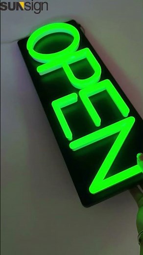 Shop door hanging OPEN sign