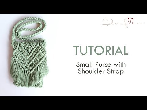 DYI Small macrame shoulder bag tutorial. Absolute beginner friendly.
