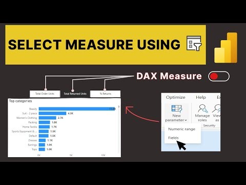 Power BI Measure Switch || Using DAX Measures as slicer || Creating measure in same visual
