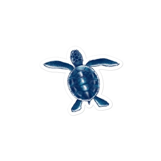 Baby Sea Turtle #1 Vinyl Sticker 4’’x 4’’ - Etsy