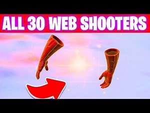 All 30 Spider man Mythic Weapon Location - Where to find spider man web shooters in Fortnite