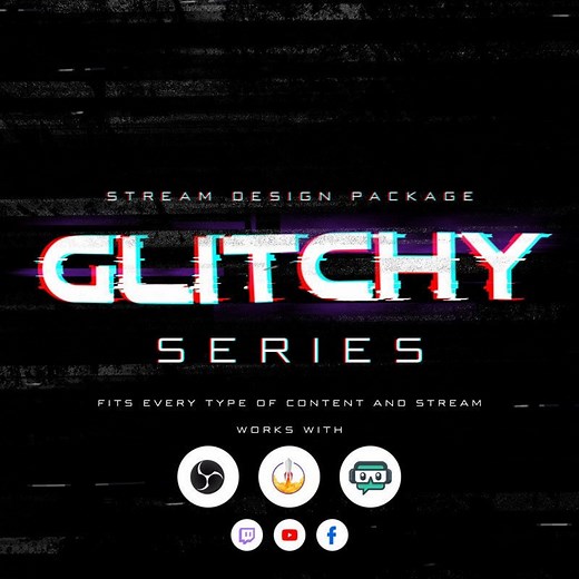 Animated Twitch Overlay Package Glitchy [twitch | Kick | Youtube] - Etsy