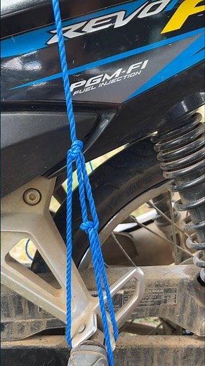 Secure Motorcycle Load Tie Trick #knot