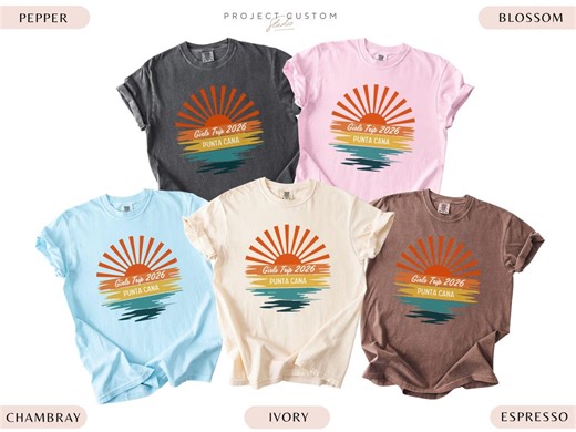 Custom Girls Trip 2026 Shirts Personalized Girl Vacation Weekend Matching Tshirts Beach Summer Vacay Mode Tees Girl Gang Group T-shirts Gift