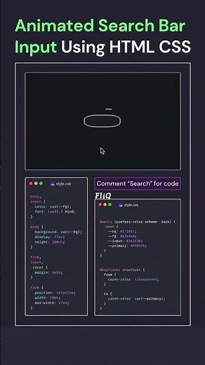 🔥 Next Level Search Bar Animation Using HTML & CSS | Cool Input Effect Tutorial 😎