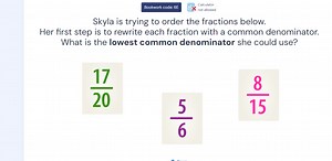 Skyla is trying to order the fractions below.Her first step is... | Filo