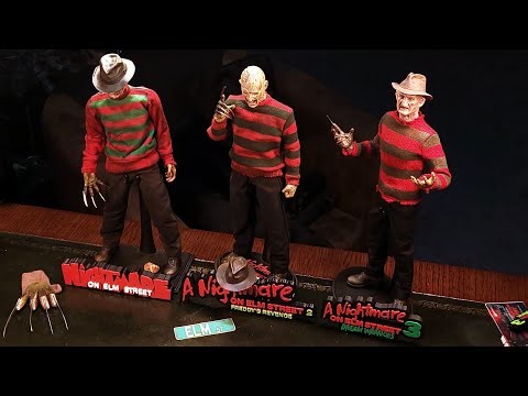 1/6 FREDDY KRUEGER FROM NOES PART 1, 2 AND 3! CUSTOM FIGURES.