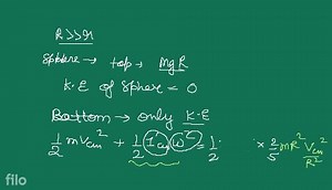 A small sphere A of mass m and radius r rolls without slipping ... | Filo