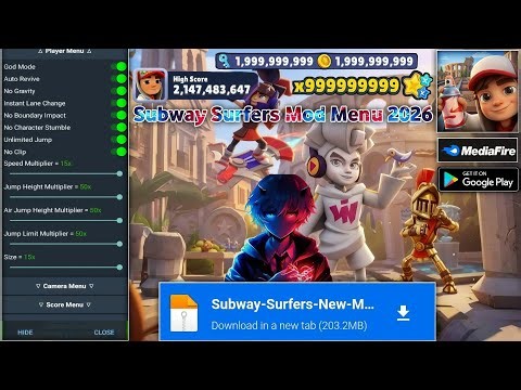 Subway Surfers - MOD APK v3.60.1 || Menu Unlimited || Everything, High Jump, VIP NO Password 2026 🤑✓