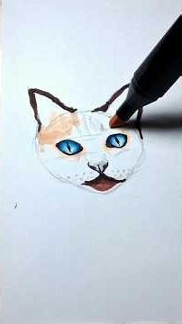 A 1-minute technique for drawing a cat 😺