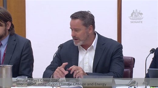 Just wrapped up another two days of public hearings in Canberra on the Greens-Labor inquiry into "Information Integrity on Climate Change and Energy". This is my session with Dr Karl. What do you think of his behaviour? He asked me whether I thought the past 10 years have been the hottest on record globally I replied directly “No, I don’t”. He responded with mockery and ridicule, then shifted the topic to what he claimed is a “99.999% consensus.” (BTW, consensus is a political tool. Instead, sci