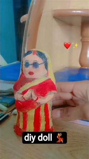 waste material diy rajasthani doll 🥰