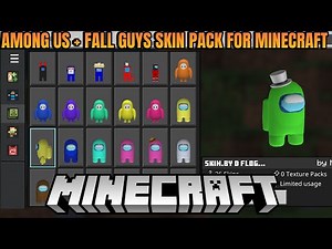AMONG US + FALL GUYS MINECRAFT SKIN PACK v1.21.2 I minersrk
