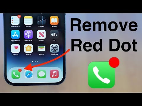 How To Remove Phone Red Dot on iPhone!
