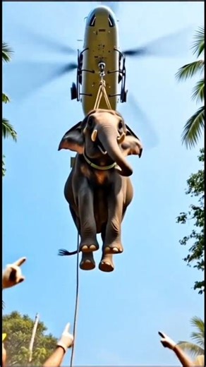 Epic Elephant Rescue by Helicopter in Jungle | Cinematic Wildlife Rescue #storystudio