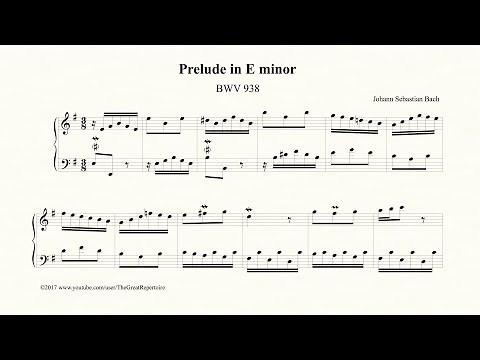 Bach, Prelude in E minor, BWV 938