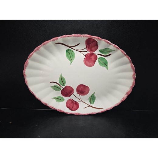 Blue Ridge Pottery Crabapple Platter, Red Trim Dish, Vintage Replacement Serving Plate, USA Made - Etsy