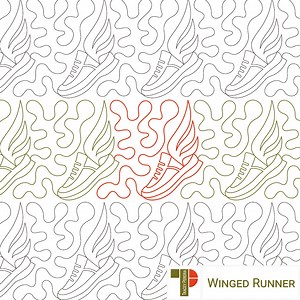 WINGED RUNNER - Digital Longarm Pantograph Pattern for Computerised Quilting Machines - Etsy