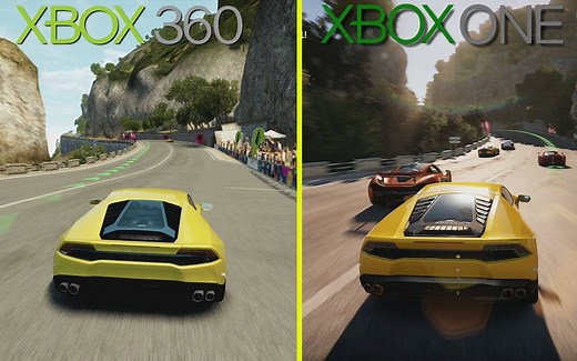 《极限竞速：地平线2》 Xbox 360 vs Xbox One S 画面对比