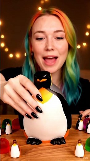 🐧 Gummy Jelly King Penguin ASMR 🍬 | Cute & Chewy Eating Sounds | Sugar Spectrum #shorts #asmr