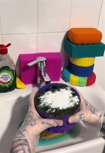 Part 2, squeeze and save. #spongeasmr #oddlysatsifying #spongesounds #spongeasmrsqueezing #spongetok