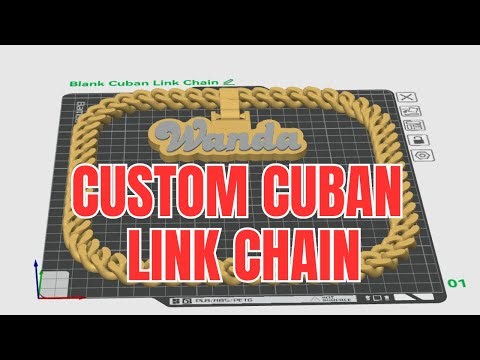 How to Make a Custom Pendant & Add It to a Cuban Link Chain | Bambu Studio + Tinkercad Tutorial