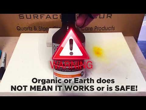 How not to remove stains from Caesarstone Silestone Quantum Quartz Smartstone - gumption