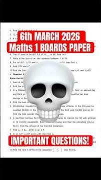 ✅6th MARCH boards PAPER 2026 | MATHS 1 2026 BOARDS 📄 PAPER | State Board Wale Bhaiya 🔱