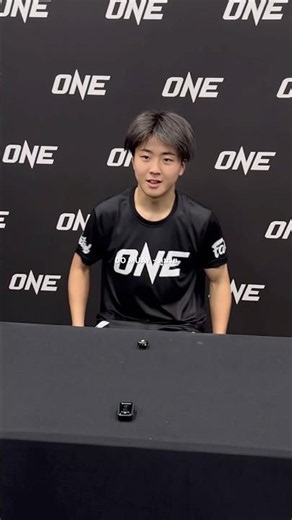 Tenshin Nasukawa gives media interview after winning by TKO at ONE Lumpinee against Thongpoon