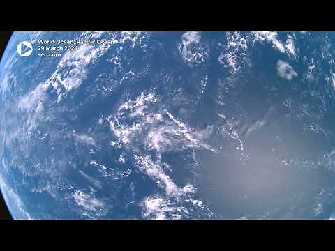 4K satellite video of the Pacific Ocean | Earth from space | Sen 4K satellite video
