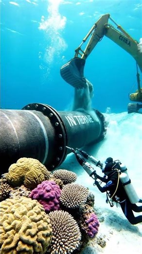 The Great Internet Pipeline 📡✨ #technology #futur