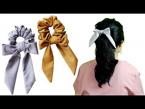 How to Make Scrunchies Easy for Beginners - DIY Knot Bow Scrunchie
