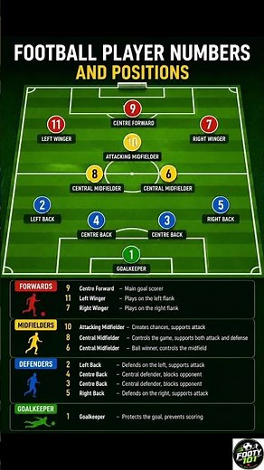 Football Positions Explained ⚽ | Player Numbers & Roles