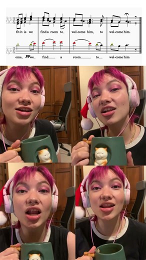 My favorite excerpt from John Rutter's What Sweeter Music- with my favorite cat mug!