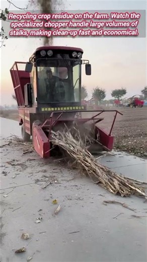 Agricultural Waste Chopper Machine Processing Field Crop Residue.