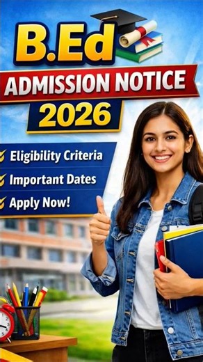 B.Ed Admission Notice 2026#teacher #training #trending #viral #shorts #facts #education
