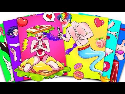 Paper DIY | Rescue Rumi! Jinu Eat the Hamburger | Sticker Book #kpop #demonhunter #paperdiy