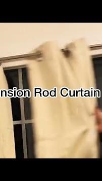 How to put up Twist Tension Rods for curtains (no holes drilled)