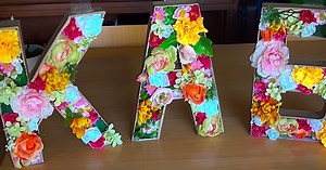 DIY Floral Monogram Letters