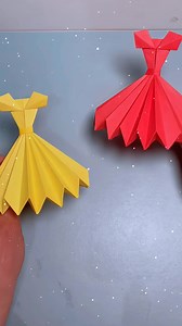 52K views · 88 reactions | Title: Cute Origami Dress Hashtags: #origami #dress #paper #diy #craft | paper craft ideas | Facebook