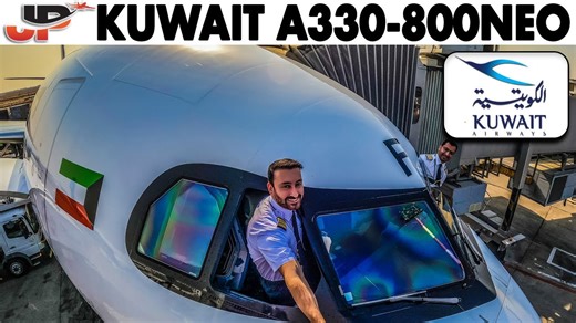 Kuwait A330NEO Cockpit to Bangkok +diversion & overweight landing