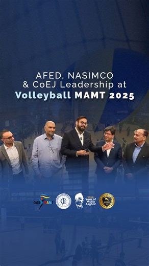 Community Leaders Meet-Up at the 2025 MAMT Leaders from Africa Federation, NASIMCO, and CoEJ came together at the 2025 Volleyball CoEJ Mulla Asghar Memorial Tournament, hosted by Hyderi Sports Association in an atmosphere of excellence and religious ethos. This gathering reflects the remarkable community spirit, talent, and unity that define the tournament, especially in ’The Year of Marhum Mulla Asghar’ #mamt2025 #CoEJMAMT | Council of European Jamaats