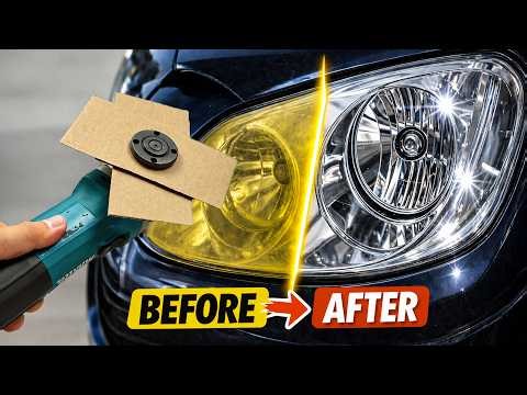 Make Headlights Like Crystal Clear with Cardboard! This Crazy Trick Actually Works