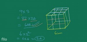 5)Question Stimulus :-A 6 \mathrm{cm} cube is cut into 2 \mat... | Filo