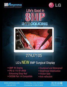 Ampronix Announces Availability of LG 8MP / 4K Surgical Display Monitor