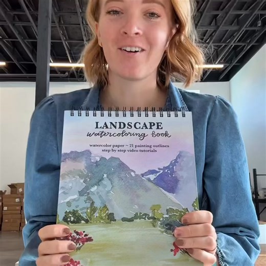 Black Friday deals are happening now! My watercolor books have video tutorials and pre-drawn outlines to help you relax and create beautiful art. | Bailey Rae Studio | Facebook