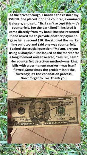 Clerk Uses Marker To Verify $50 Bill
