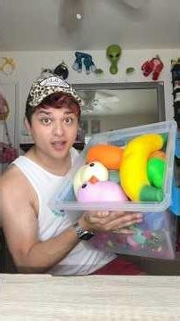 Moving all my squishies to a BIGGER bin! 😅🎈 #squishy #collection