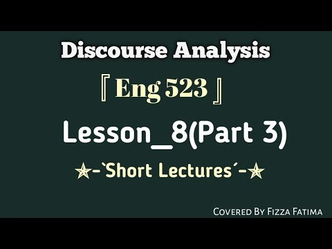 Eng 523|Lesson 8(Part 3)|Complete Lesson |Short Lecture